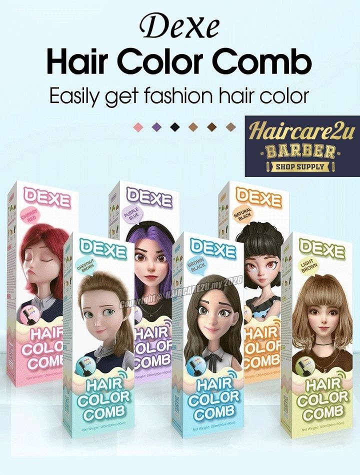 90ml+90ml DEXE Comb Packing Hair Color Shampoo