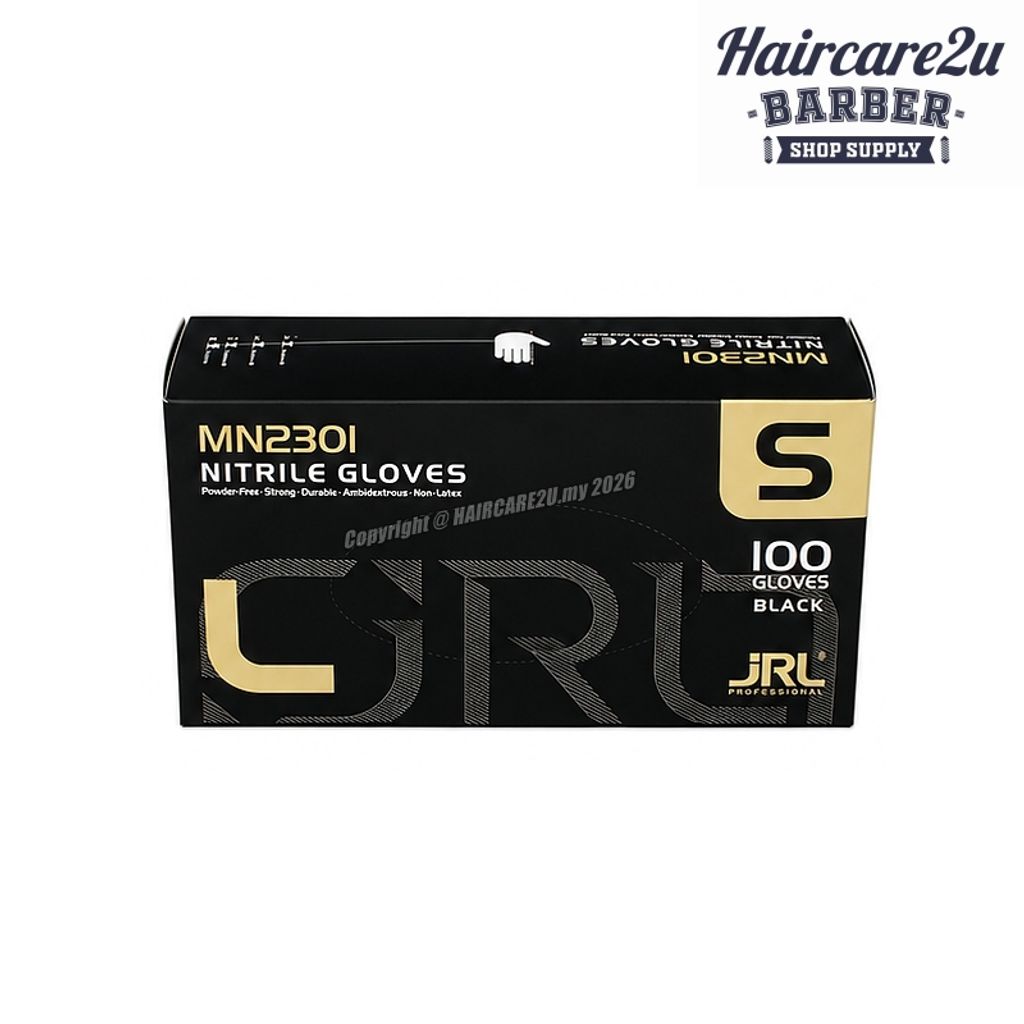 JRL Professional Nitrile Gloves Black 100 Pcs #JRL-MN2301 (S)