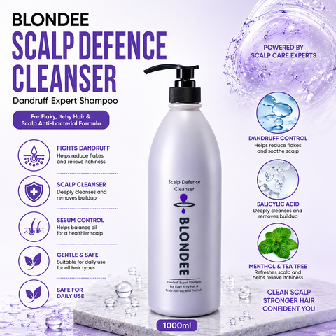 1000ml Blondee Scalp Defence Cleanaser Dandruff Shampoo for Itchy Hair 2