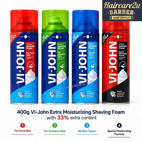 400g VI-JOHN Extra Moisturizing Shaving Foam