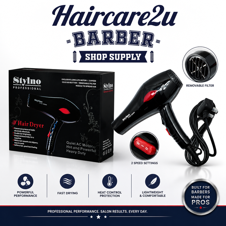 Stylno PRO2800 Professional Hair Dryer (FREE Diffuser)