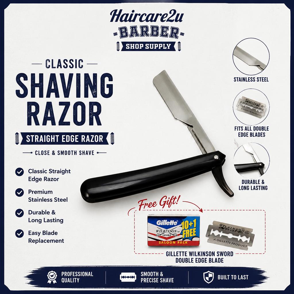 Haircare2u Straight Barber Razors Folding Shaving Razor Knife