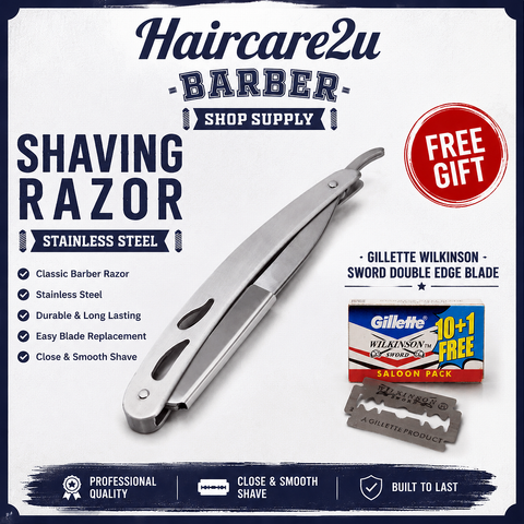 Straight Barber Edge Razors Folding Stainless Steel Shaving Razor Knife
