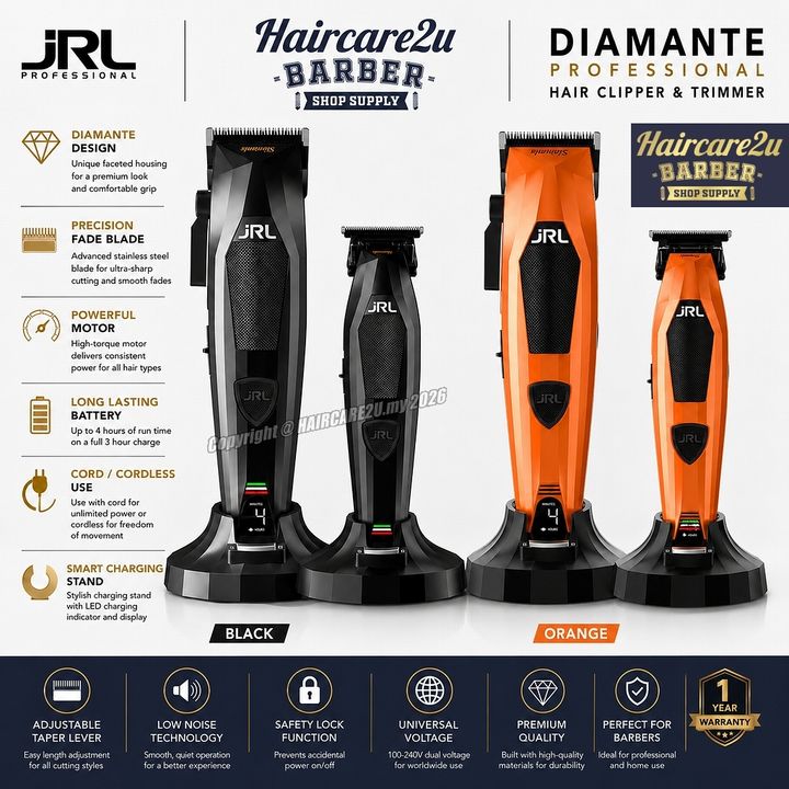 JRL Diamante Professional Hair Clipper & Trimmer 1