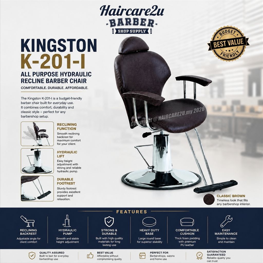 Kingston K-201-I All Purpose Hydraulic Recline Barber Chair 1