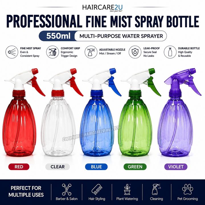 550ml Haircare2u 7122 Professional Fine Mist Spray Bottle