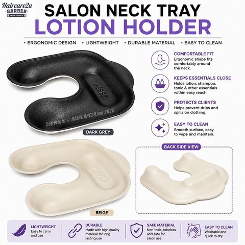 Green Professional Salon Neck Tray Lotion Holder for Hair Coloring, Perming, Hair Treatment & Shampoo