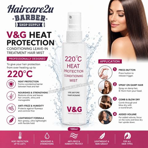 100ml V&G Heat Protection Conditioning Leave-In Treatment Hair Mist