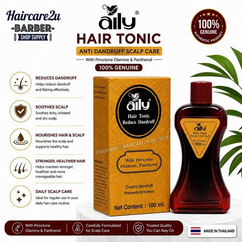 100ml Aily Anti-Dandruff Hair Tonic Scalp Care with Piroctone Olamine & Panthenol (100% Genuine)