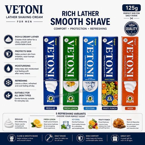125g Vetoni Lather Shaving Cream for Men