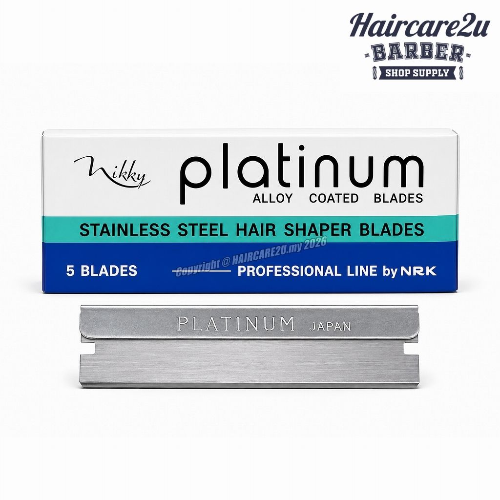 Japan NRK Nikky Platinum Alloy Coated Stainless Steel Hair Shaper Blades 3