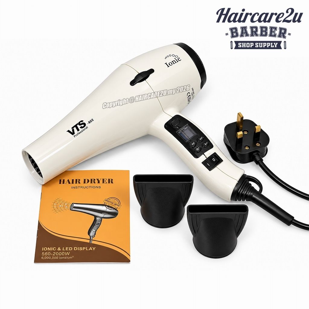 VTS 802 Salon Professional 2000W Digital Ionic Hair Dryer with LCD Display 2