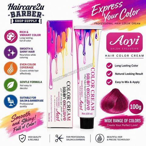 100g Aoyi Professional Permanent Hair Color Cream Hair Dye for Salon & Barber