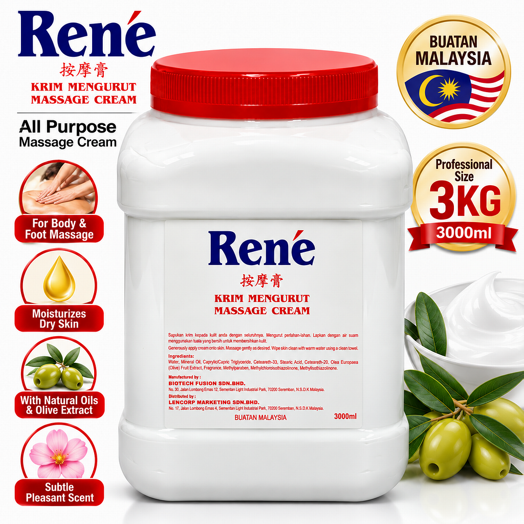 3KG Rene Professional Massage Cream for Body & Foot Deep Tissue Massage