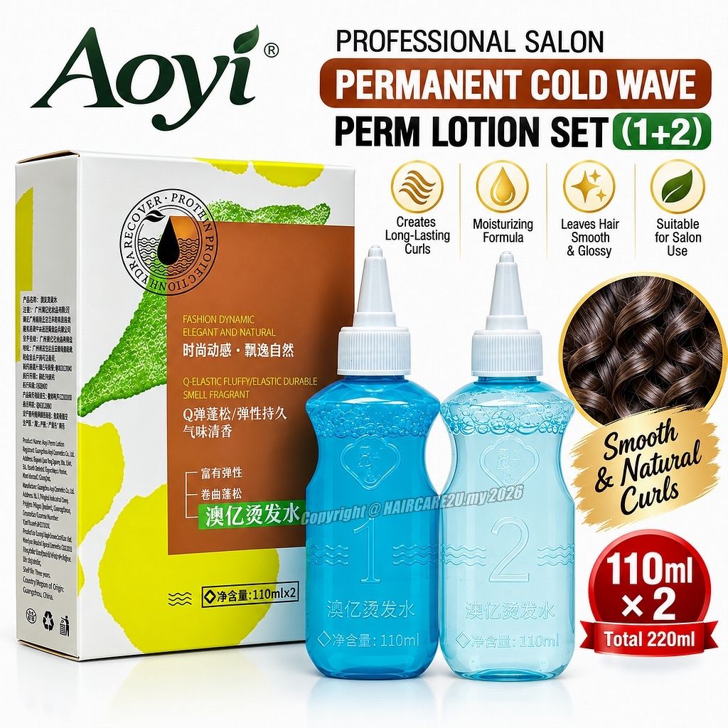 110ml × 2 Aoyi Professional Salon Permanent Cold Wave Perm Lotion Set (1+2)