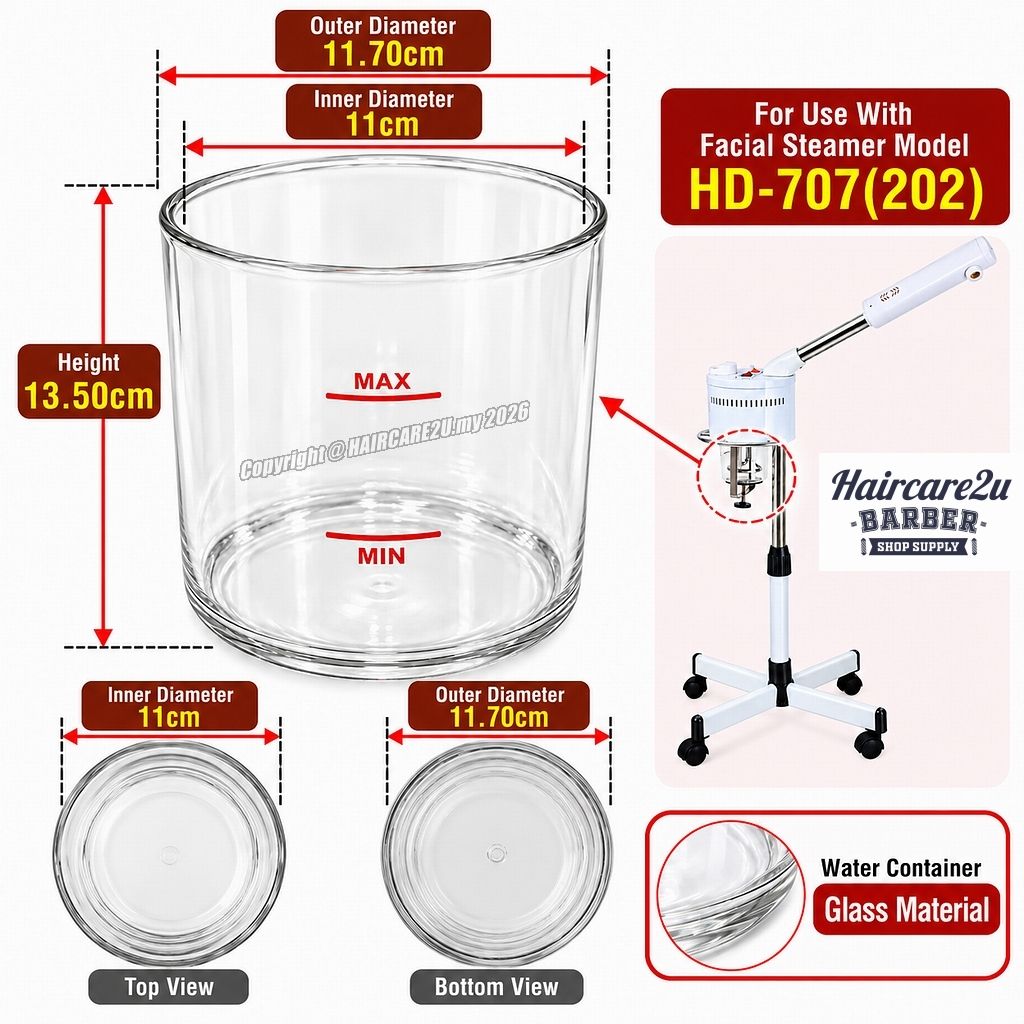 Facial & Hair Steamer Replacement Water Container Jar HD-707(202) 3