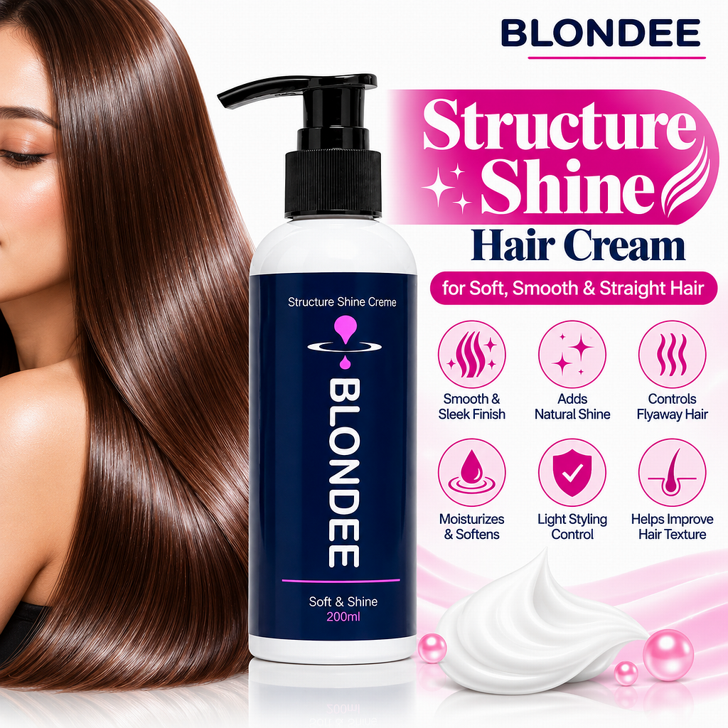 200ml Blondee Structure Shine Hair Cream for Soft, Smooth & Straight Hair