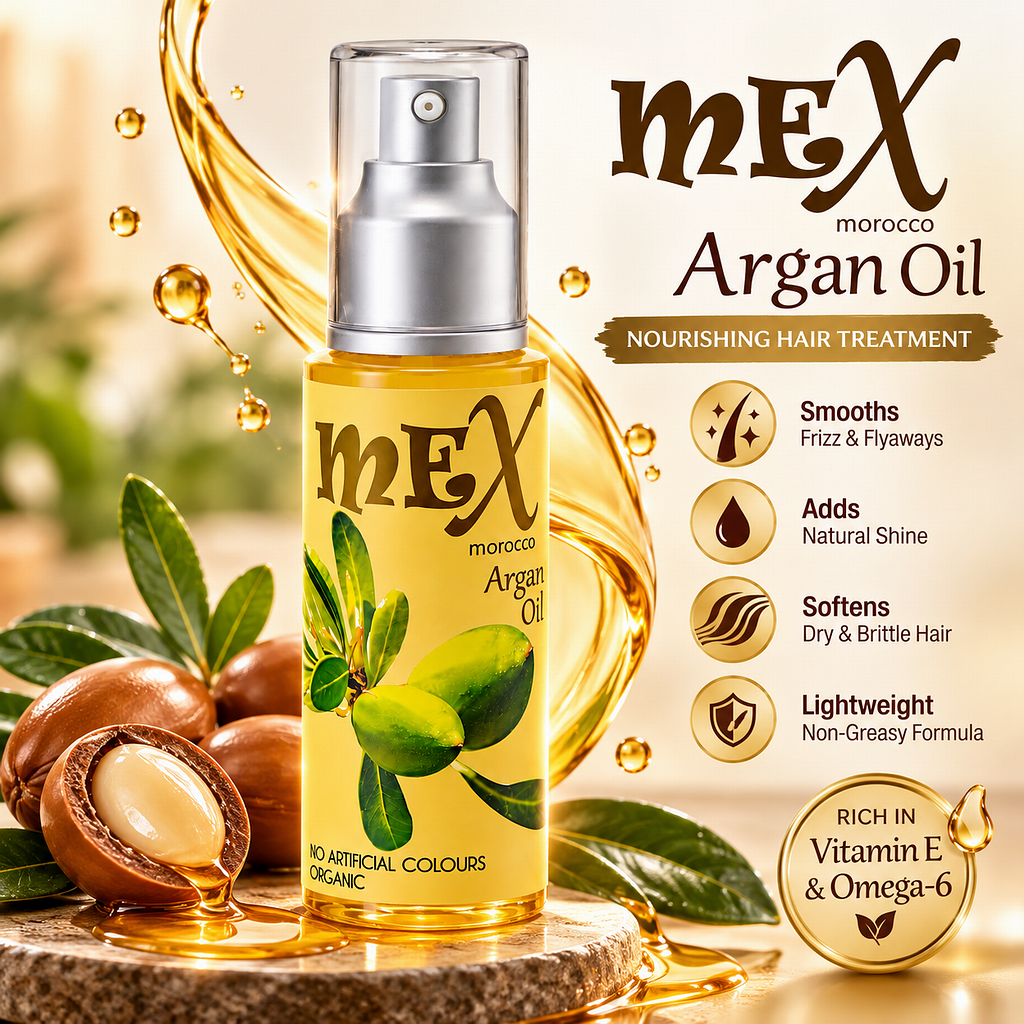 120ml MEX Morocco Argan Oil Hair Serum for Smooth, Soft & Shiny Hair