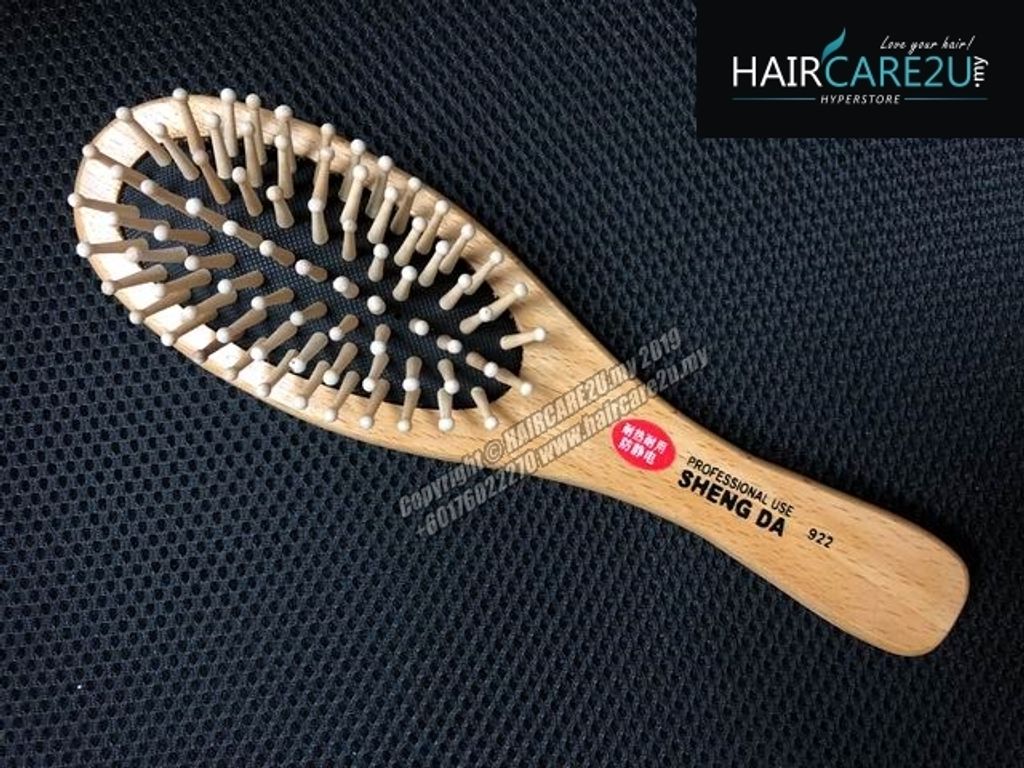 SD922 Wooden Paddle Antistatic Hair Brush Massage Comb.jpg