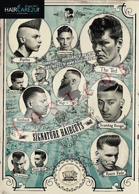 REUZEL Pomade Signature Haircuts Barber Poster.jpg