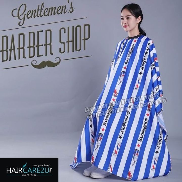 Blue Stripes BarberShop Hair Cutting Cloth Barber Salon Cape.jpg
