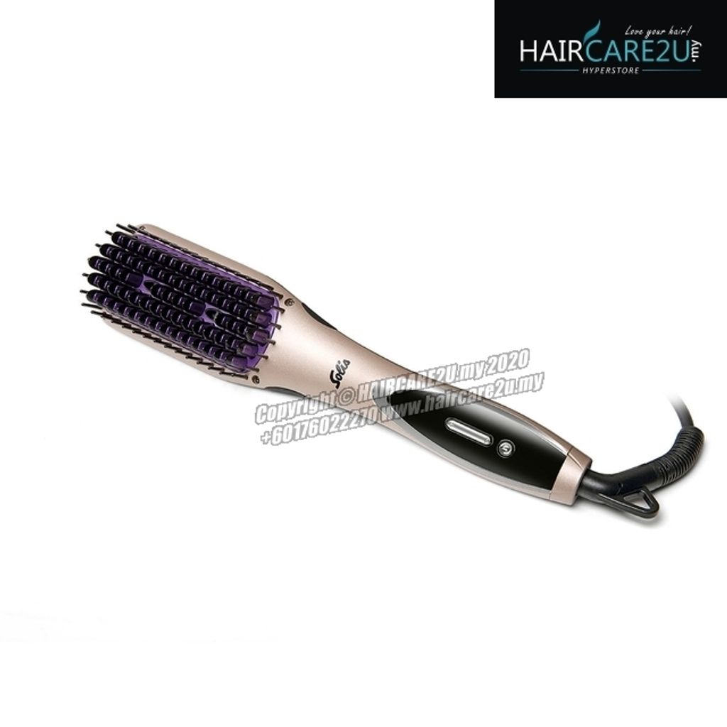 Solis HS99 Thermo Hair Brush Electric Iron (Gold) – HAIRCARE2U.my - Barber  & Salon Supply [Wahl | Andis | Babyliss | Euromax | Aily]
