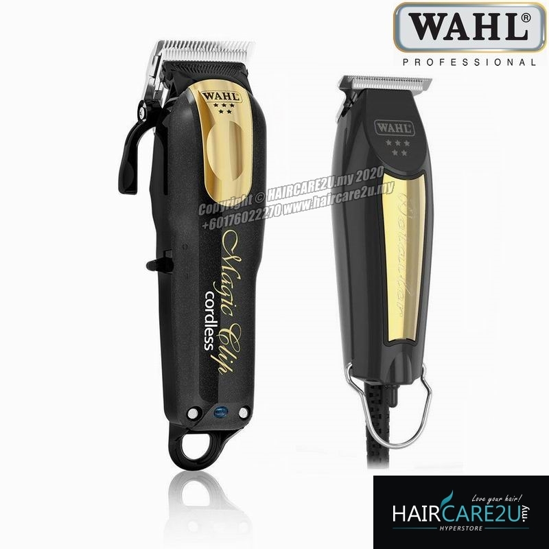 Wahl 5-Star Black Gold Magic Clip Cordless Clipper and Detailer Barber  Combo – HAIRCARE2U.my - Barber & Salon Supply [Wahl | Andis | Babyliss |  Euromax | Aily]