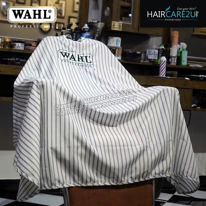 Wahl Black Stripes Embroidery Barber Salon Cutting Cape.jpg