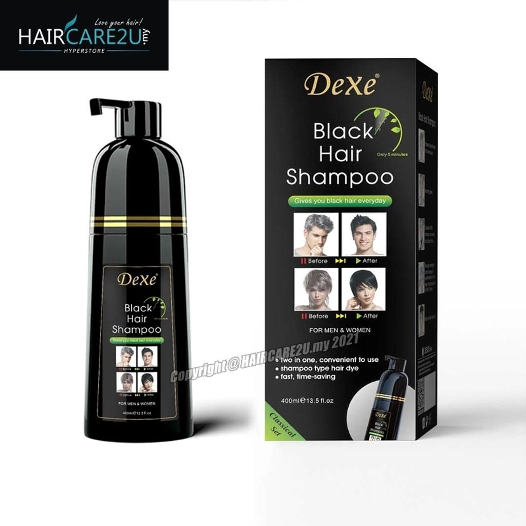 400ml DEXE Pump Packing Black Hair Shampoo.jpg