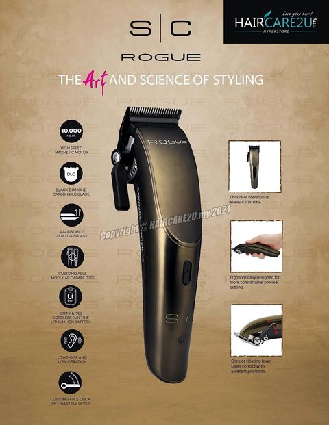 Stylecraft Rogue Professional Magnetic Cordless HairClipper - Gunmetal #SCRBC 4.jpg