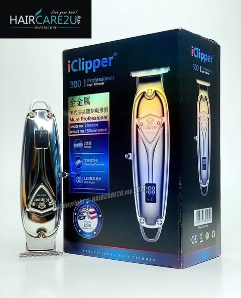 iClipper 300 Full Body Metal T-Wide Detailer Hair Trimmer (Silver) 2.jpg