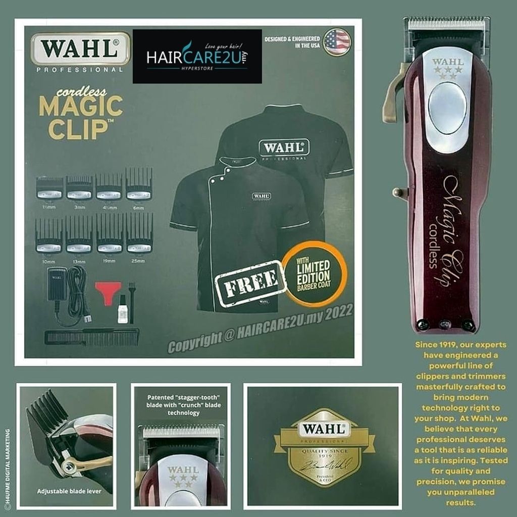 Wahl Pro 5 Star Magic Clip Cordless Hair Clipper 8148-9325 (with Barber Coat).jpg