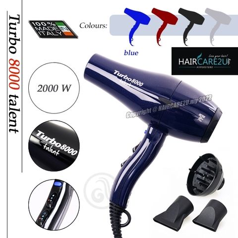 TE Turbo Talent 8000 Professionl Hair Dryer Blue 1.jpg