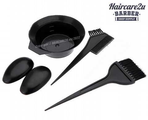 HAIRCARE2U.my 4 Pack Salon Hair Color Dye Tint DIY Earmuff Hair Dye Bowl Comb & Brush.jpg