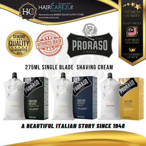 275ml Proraso Single Blade Shaving Cream Cover