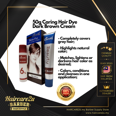 50g Caring Hair Dye Dark Brown Cream Cover