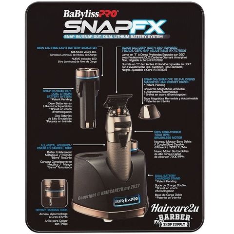 BaByliss Pro SNAPFX Trimmer With Snap In Out Dual Lithium Battery System #FX797 11