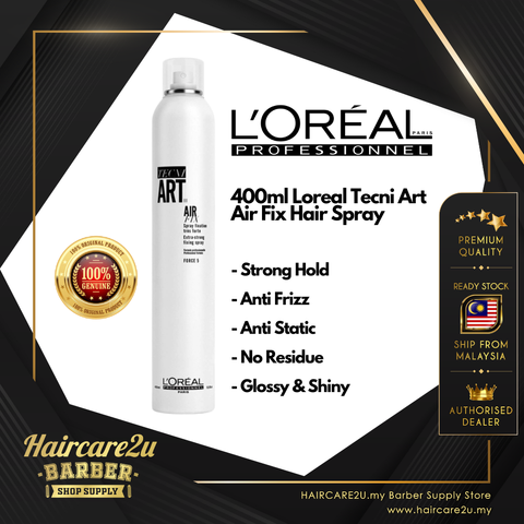 400ml Loreal Tecni Art Air Fix Hair Spray Cover