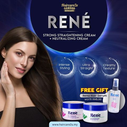 120ml Rene Hair Straightening Cream + Neutralizer Cream 2