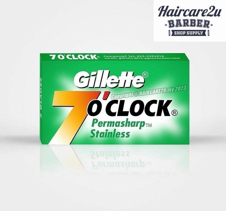 Gillette 7 O'clock Permasharp Stainless Double Edge Razor Blades (10pcs)