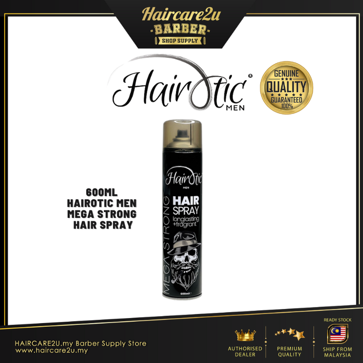 600ml Hairotic Men Mega Strong Hair Spray Cover