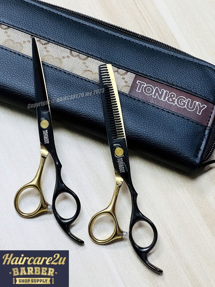 T&G Black Gold Plated WD-6.0 Scissor & WD-630 Thinning Scissor
