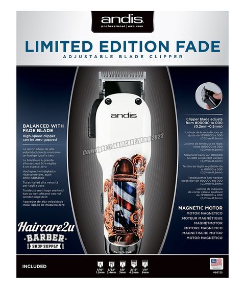 Andis 66725 Fade Limited Edition Barber Pole Adjustable Blade Clipper 2