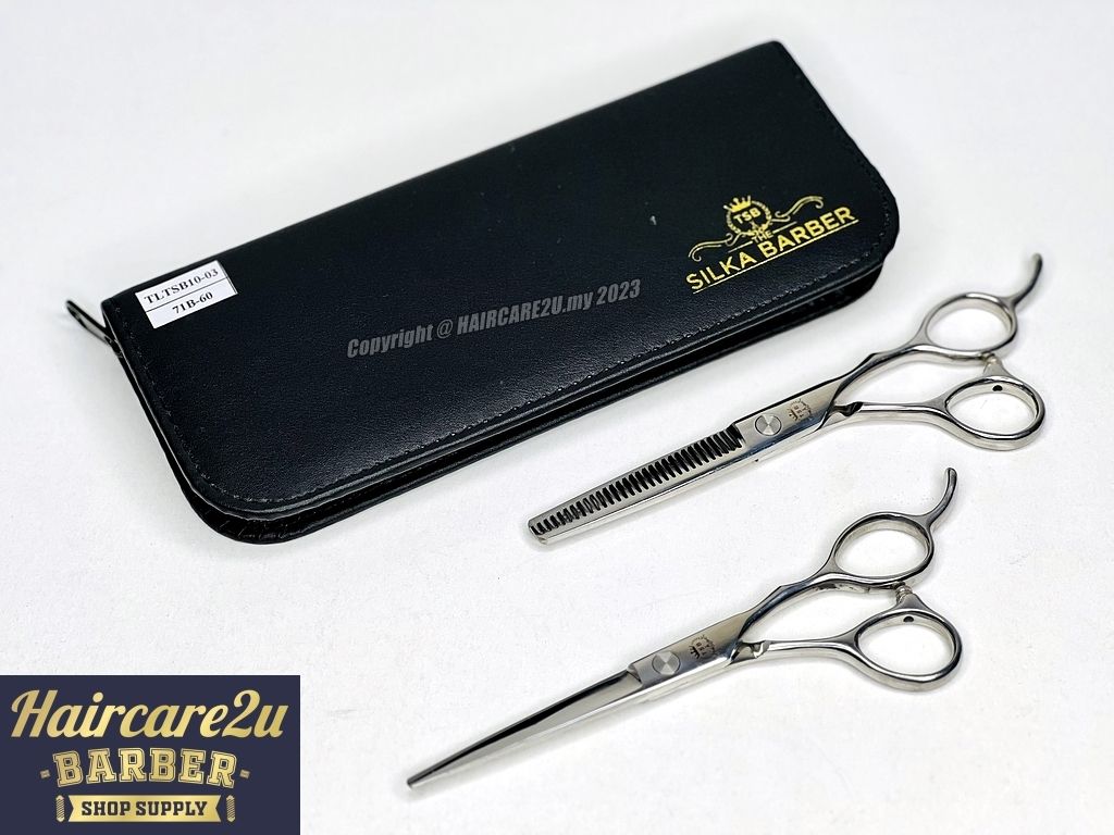 6.0 inches The Silka Barber Salon 2in1 Hairdressing Scissor & Thinning Scissor