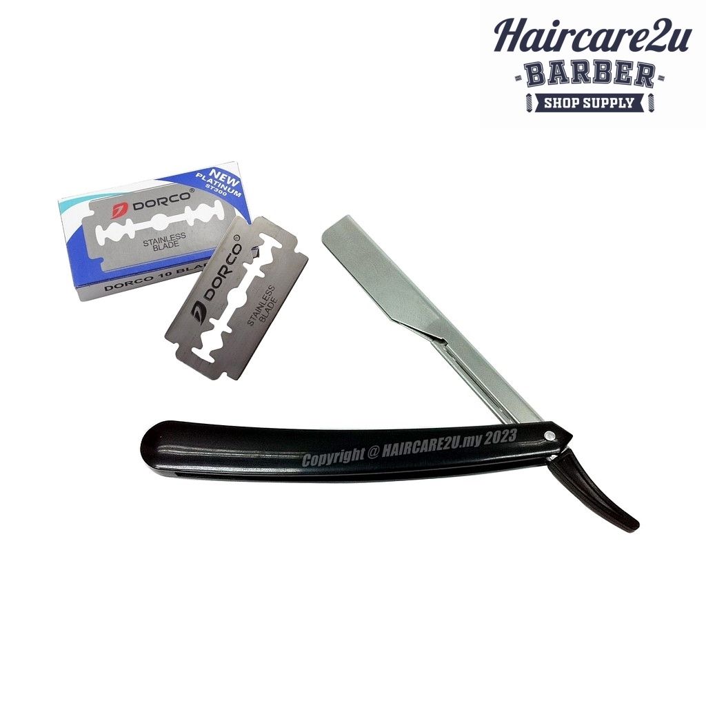 Straight Barber Razors Folding Shaving Knife with Dorco Blade