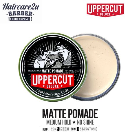 100g Uppercut Deluxe Medium Hold No Shine Matte Pomade