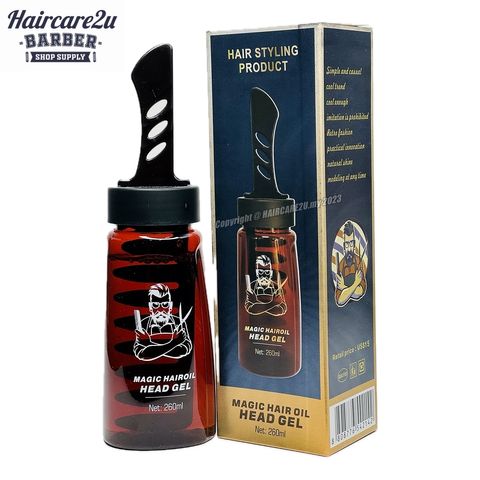 260ml Magic Hair Oil Hairstyle Head Gel with Pomade Comb