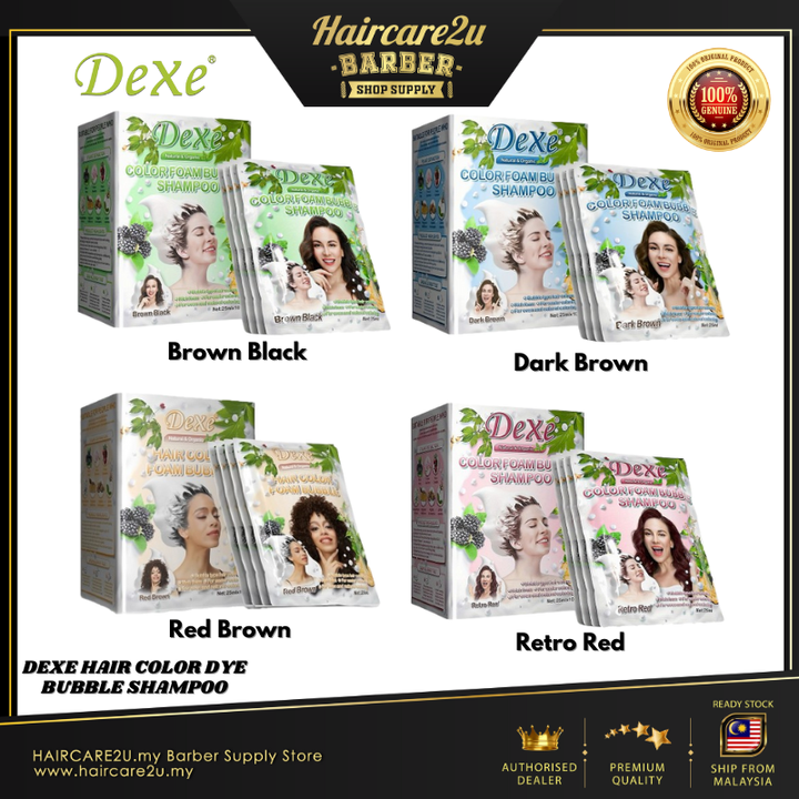 25ml10 Dexe Hair Color Dye Bubble Shampoo Cover