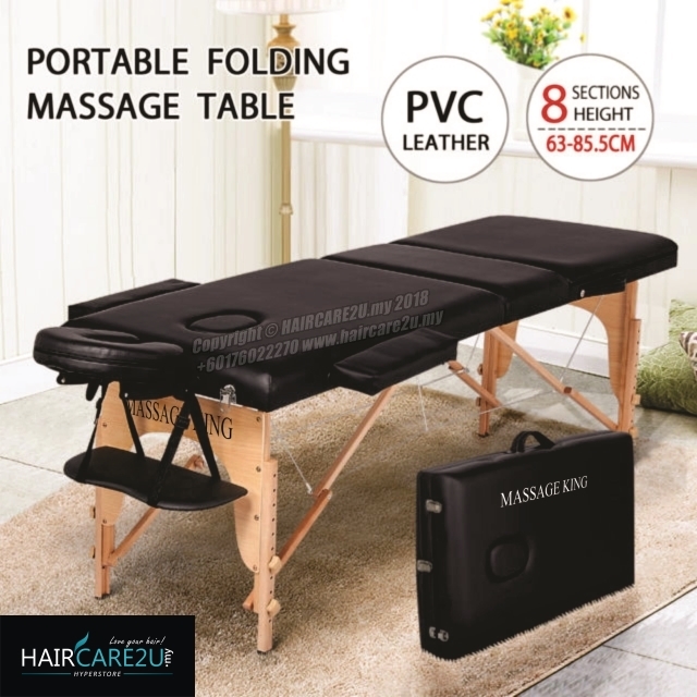 Massage King Portable Wooden Backrest Adjustable Folding Bed Table