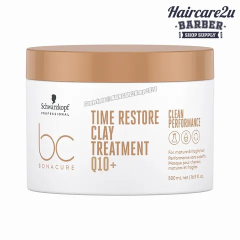 500ml Schwarzkopf BC Time Restore Clay Treatment Q10+